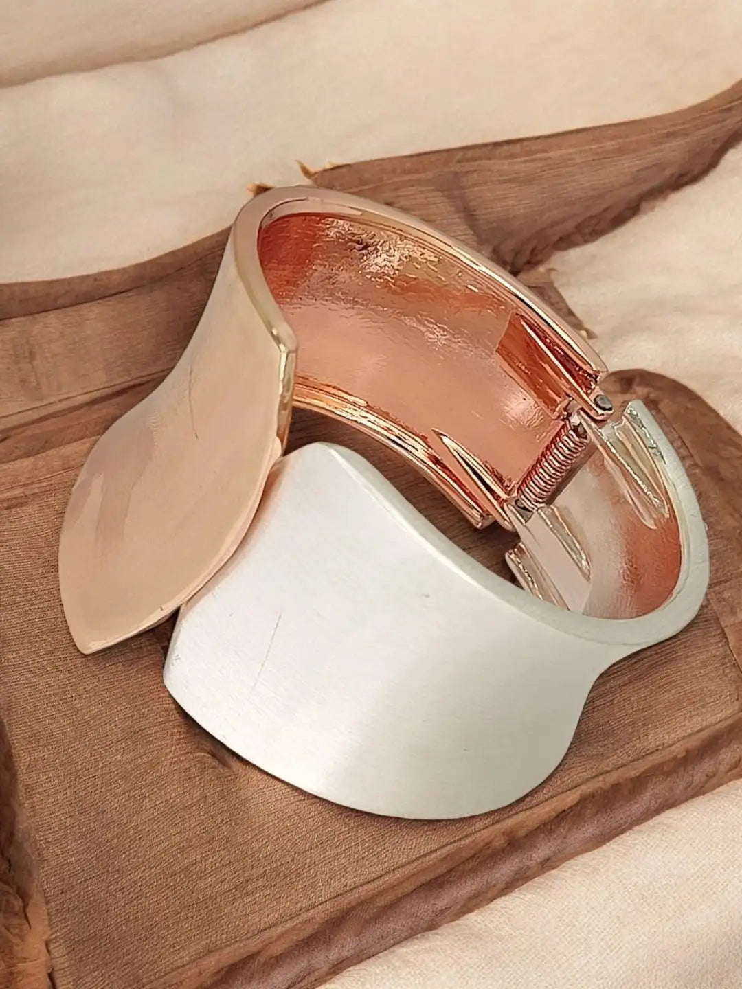 Silver & Rose gold Cuff Bracelet