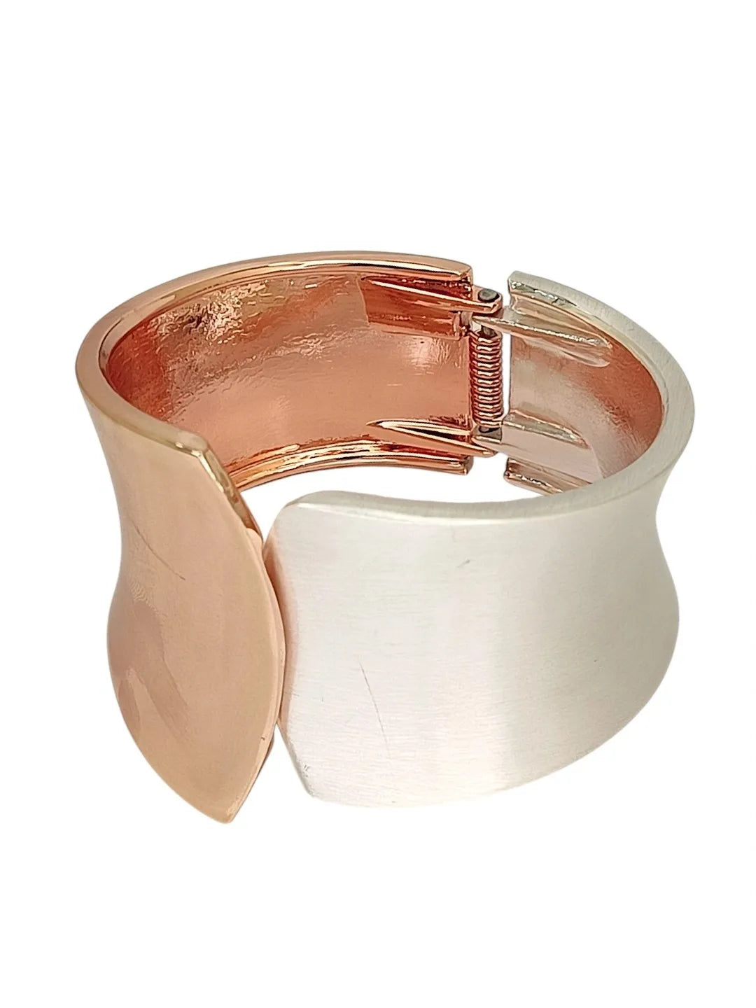 Silver & Rose gold Cuff Bracelet