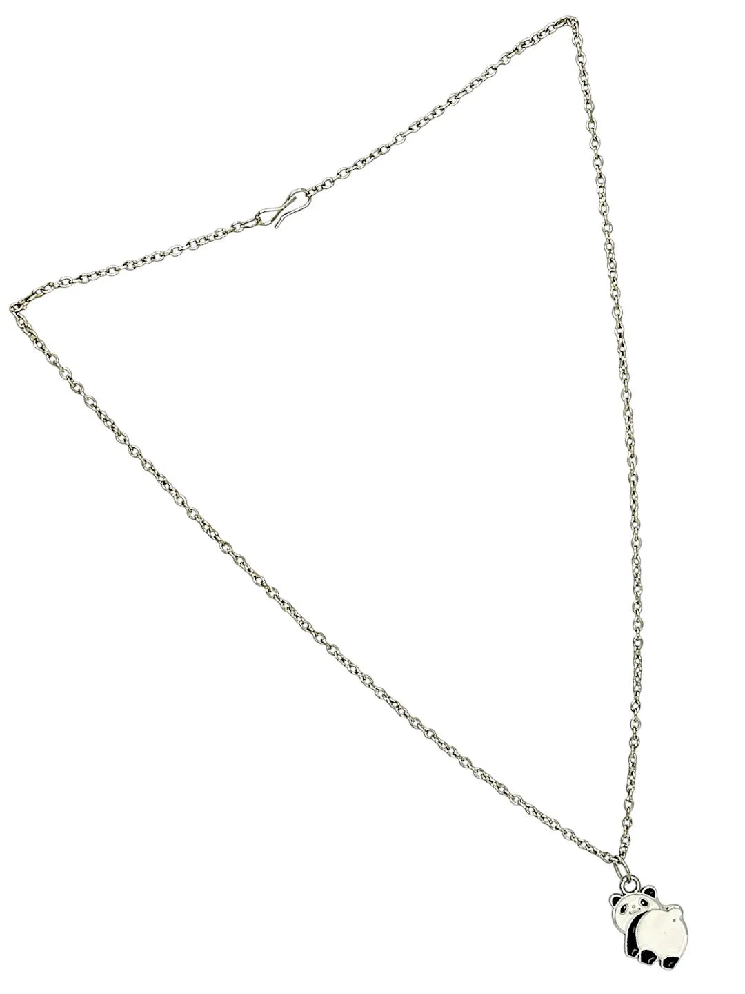Silver-Plated Cute Panda Necklace
