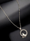 Silver-Plated Butterfly Charm Necklace