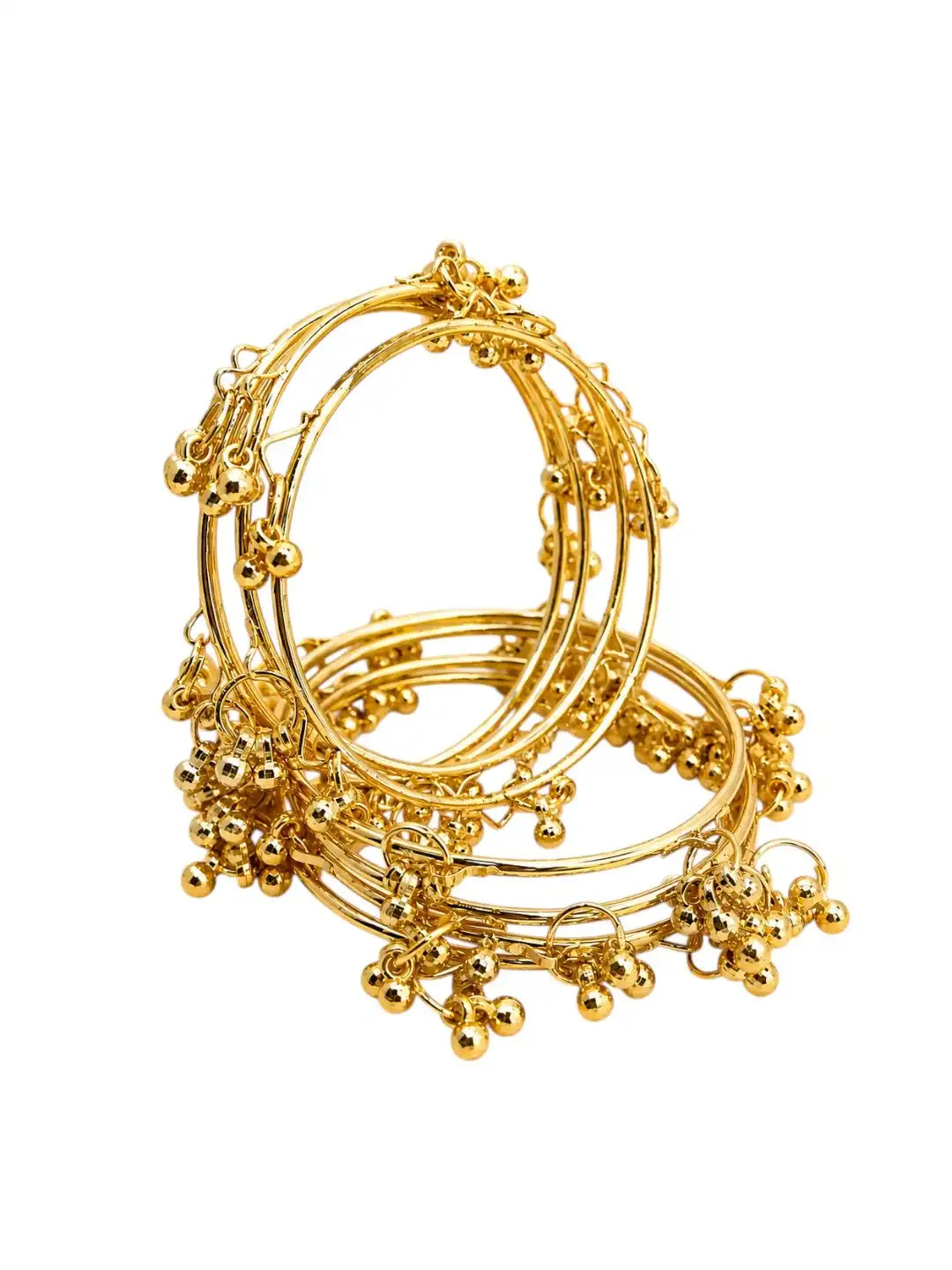 Gold Plated Set Of 8 Kashmiri Ghungroo Bangles