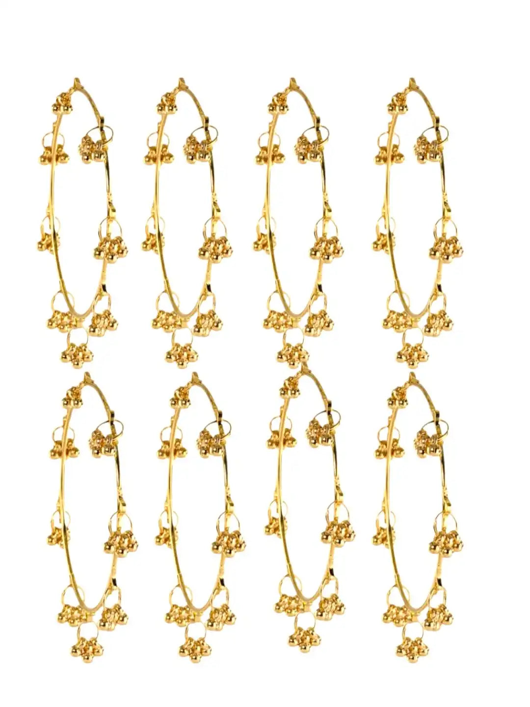 Gold Plated Set Of 8 Kashmiri Ghungroo Bangles
