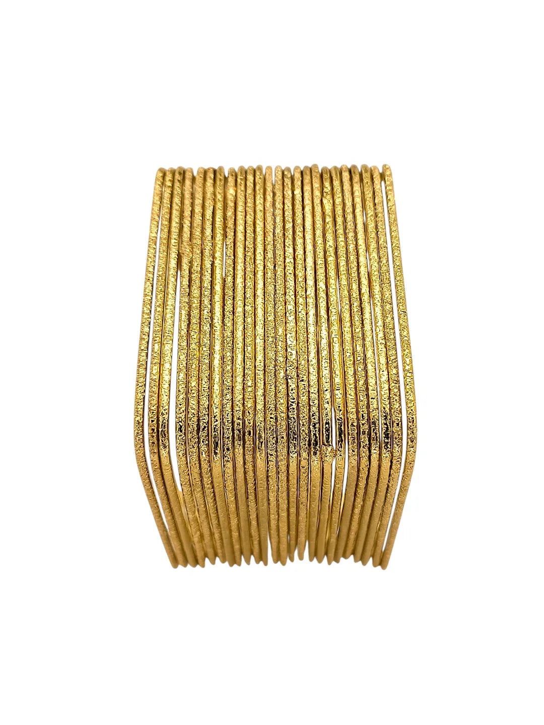 Set Of 24 Gold Plated Square Shimmer Bangles Set