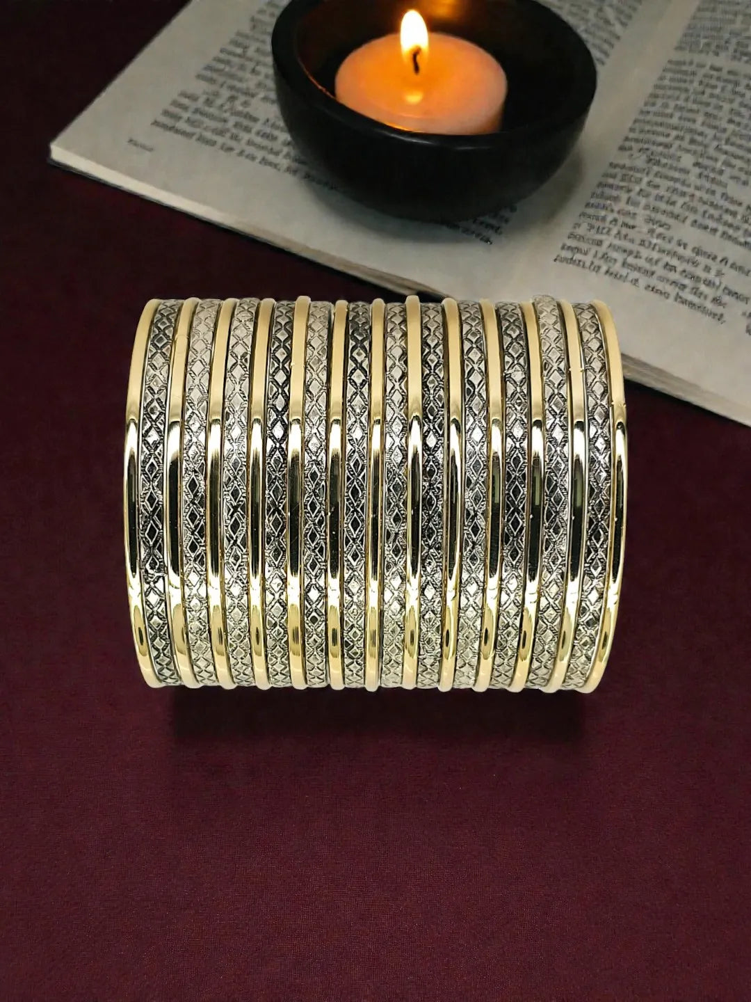 Set of 25 Gold-Plated Bangle