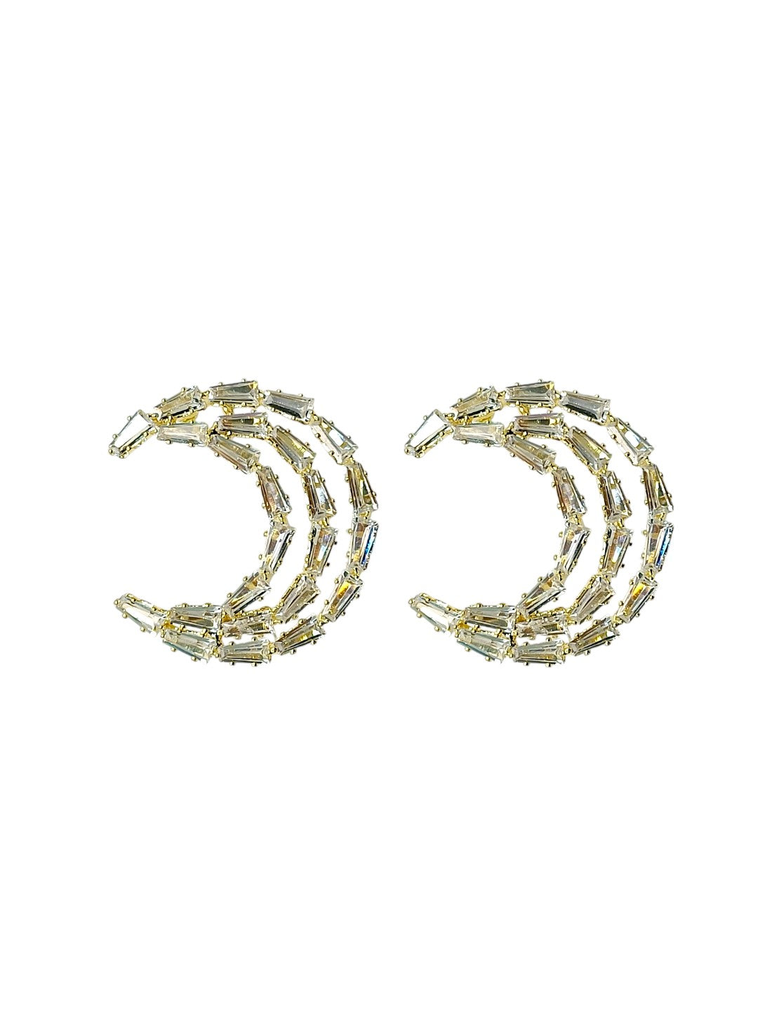 Silver Plated CZ Tassel Earrings