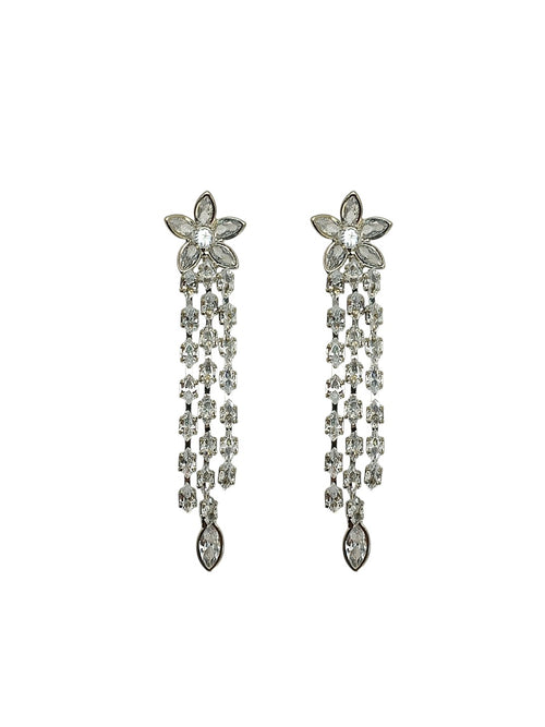 Gold Plated Baguette CZ Earrings