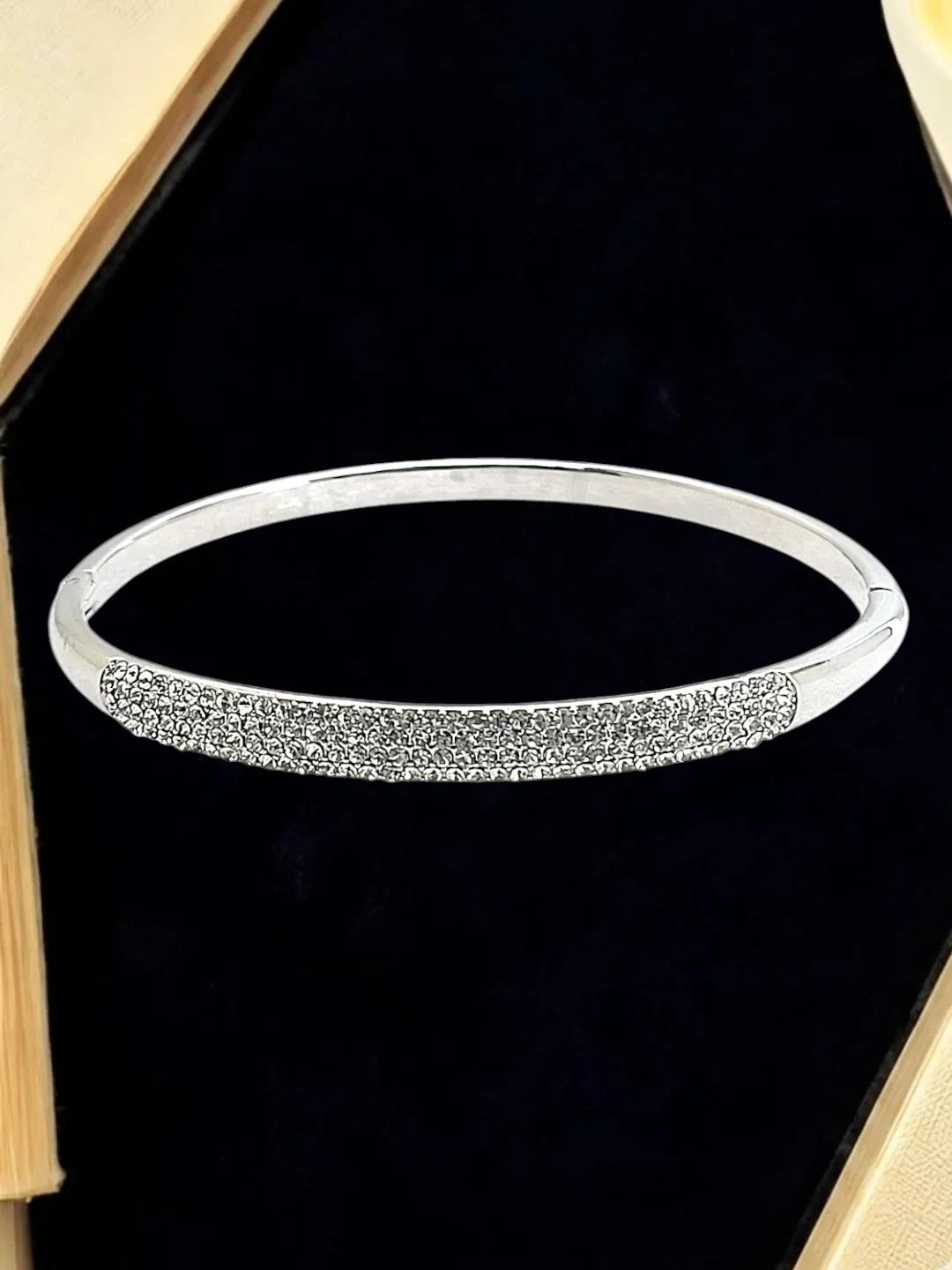 Silver Plated Anti Tarnish Pave CZ Bracelet