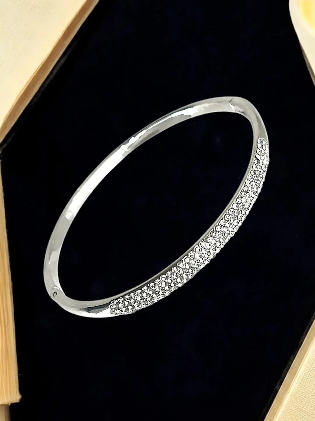Silver Plated Anti Tarnish Pave CZ Bracelet