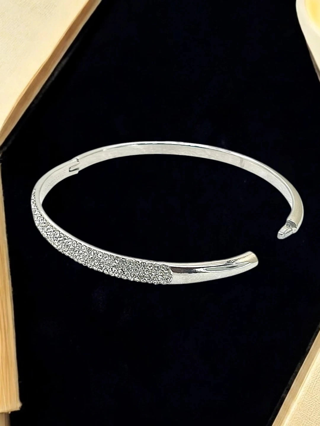 Silver Plated Anti Tarnish Pave CZ Bracelet