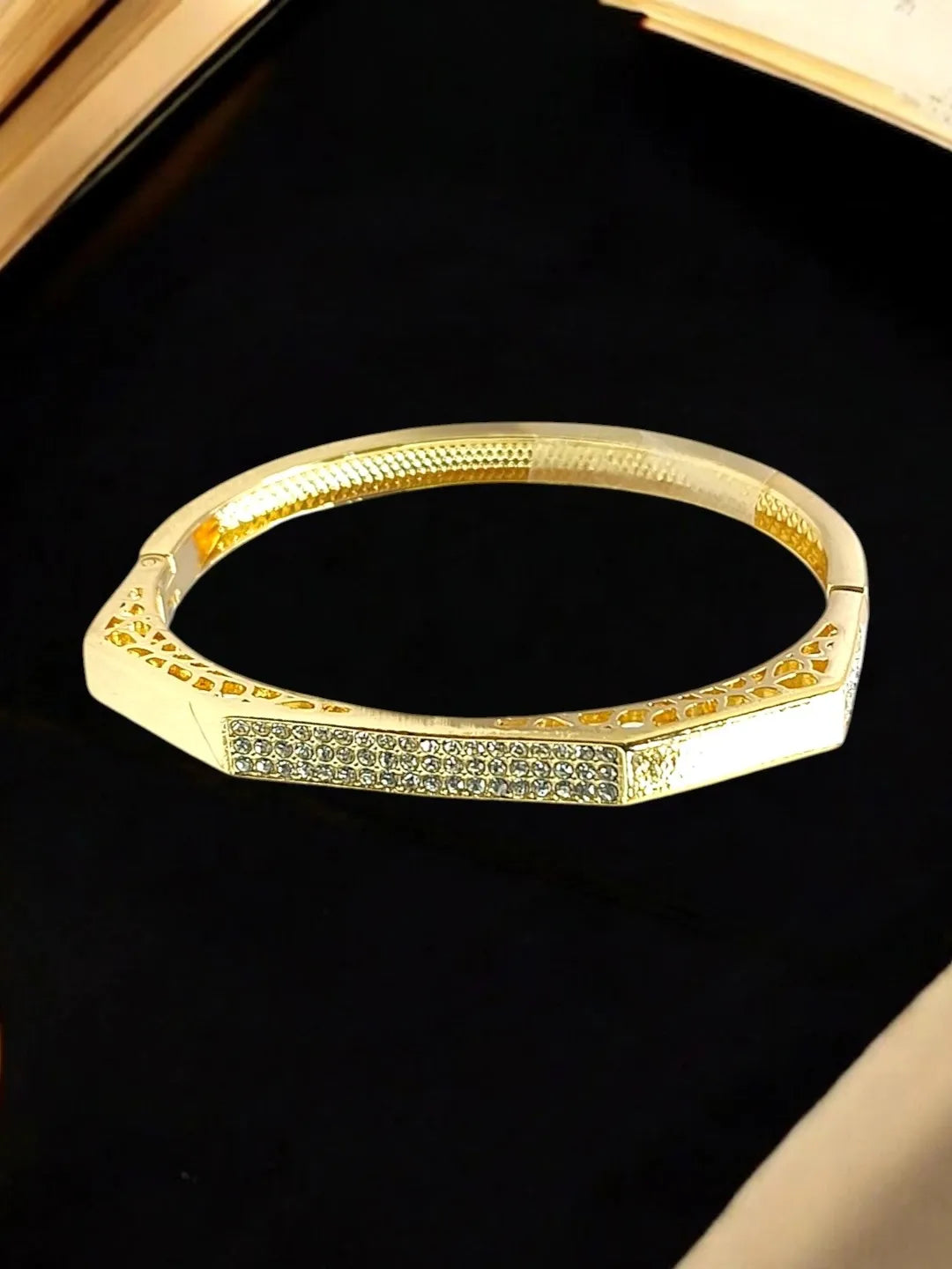 Gold Plated Anti Tarnish Pave CZ Bracelet