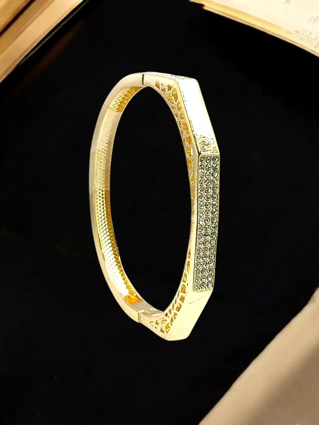 Gold Plated Anti Tarnish Pave CZ Bracelet