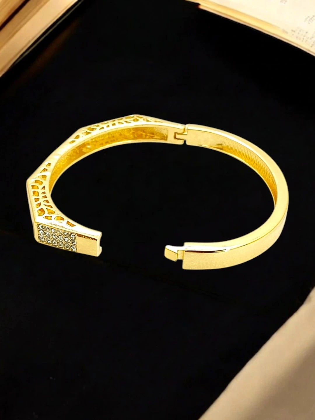 Gold Plated Anti Tarnish Pave CZ Bracelet