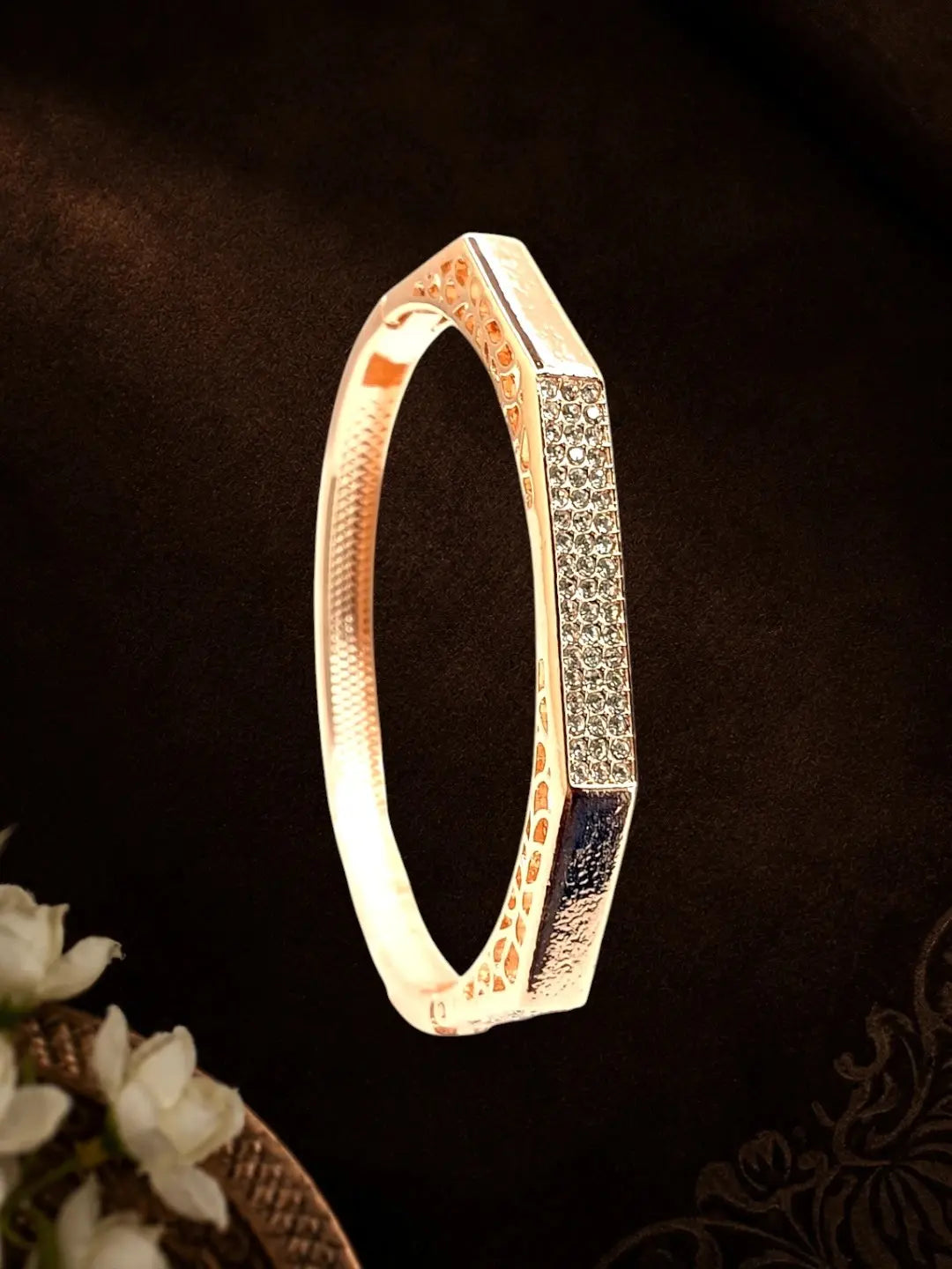 Rose Gold Plated Anti Tarnish Pave CZ Bracelet