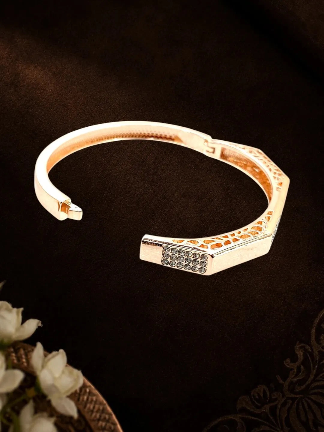 Rose Gold Plated Anti Tarnish Pave CZ Bracelet