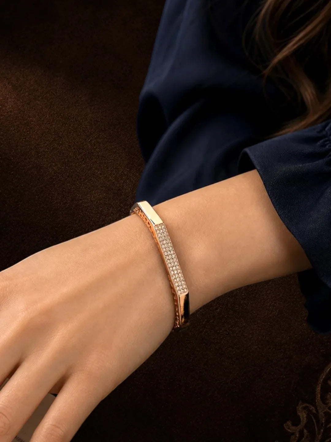 Rose Gold Plated Anti Tarnish Pave CZ Bracelet