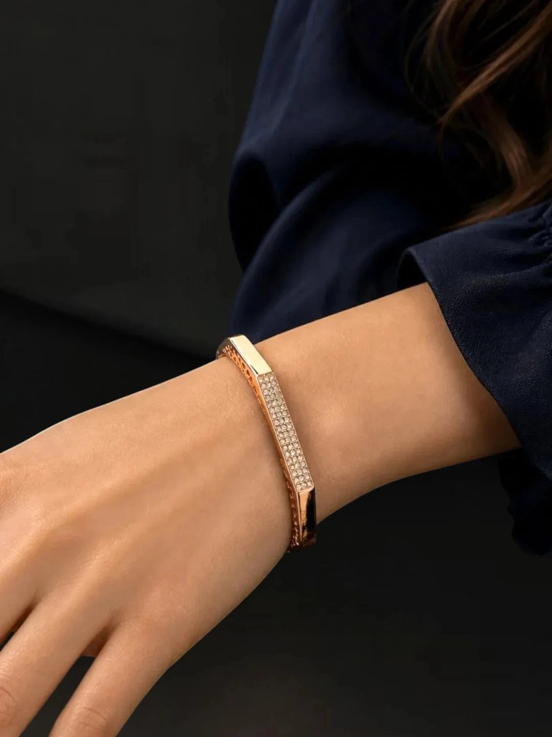 Rose Gold Plated Anti Tarnish Pave CZ Bracelet