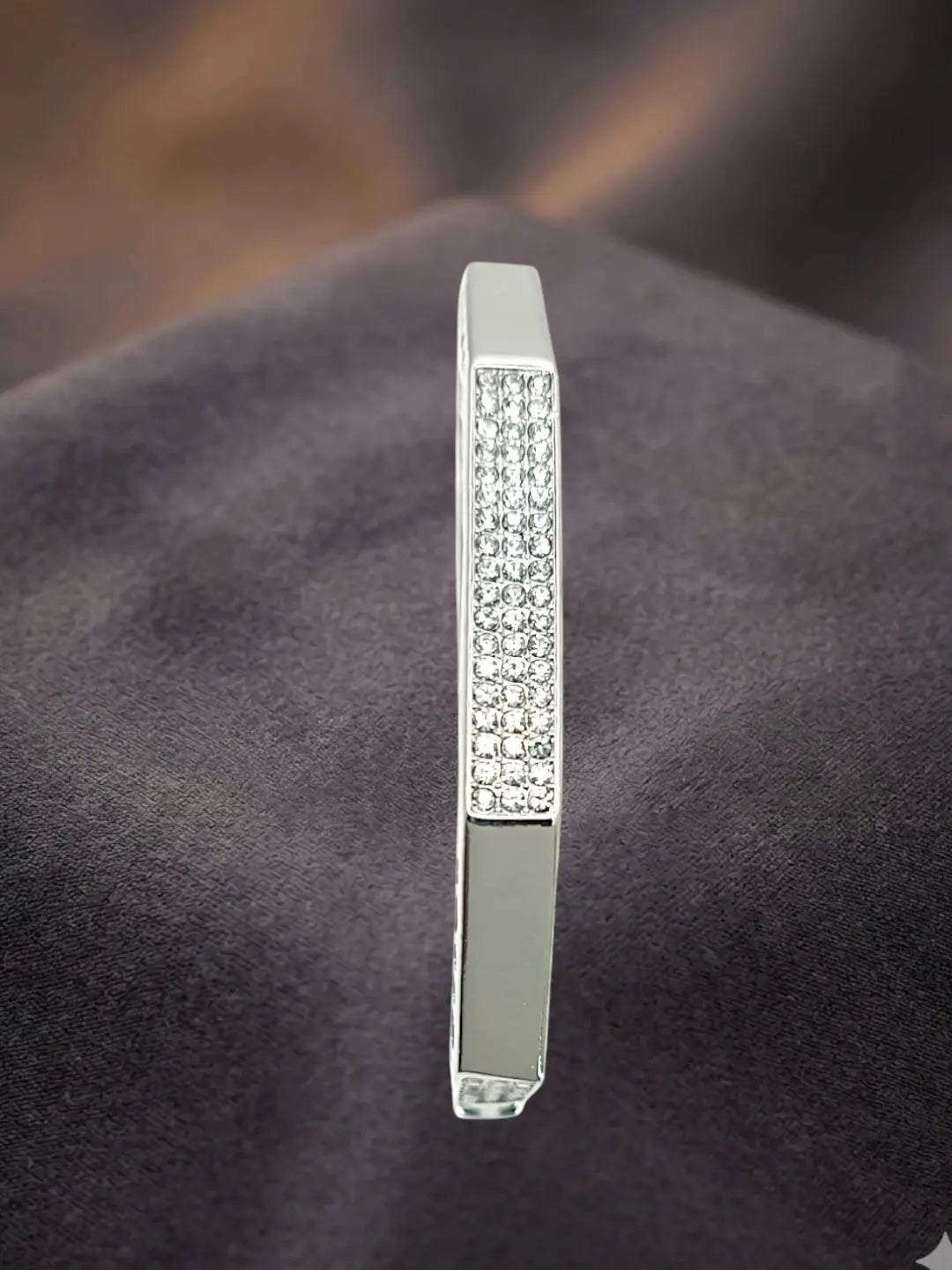 Silver Plated Octagonal Anti Tarnish CZ  Bracelet