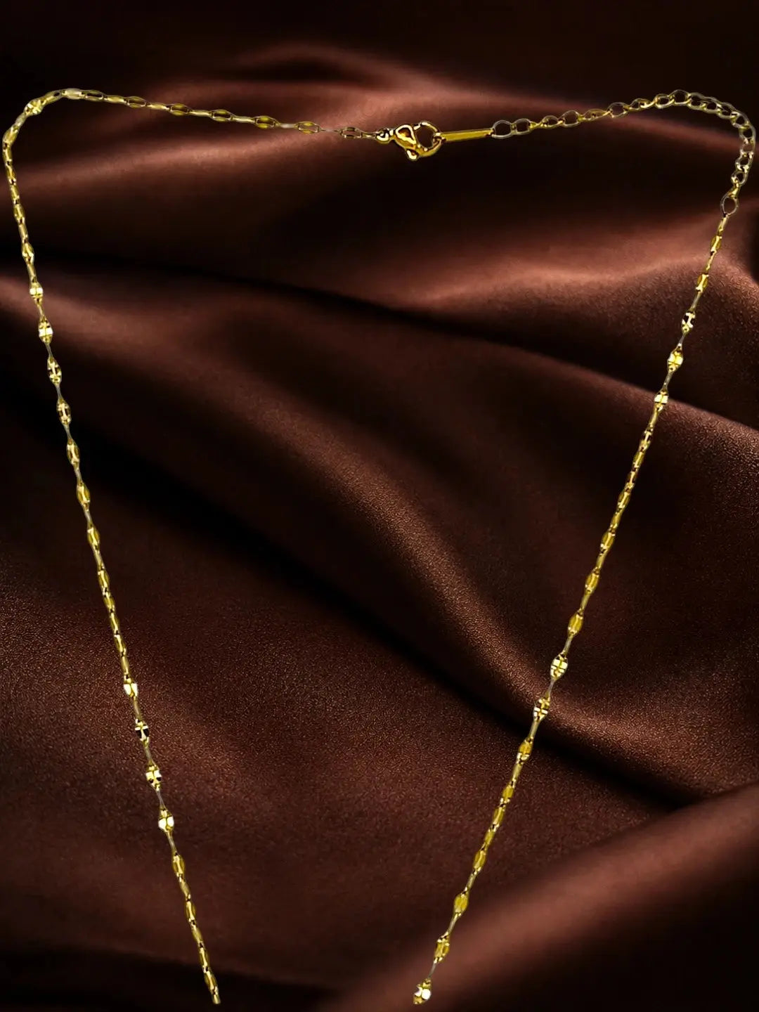 Gold Plated CZ Leaf Pendant With Chain