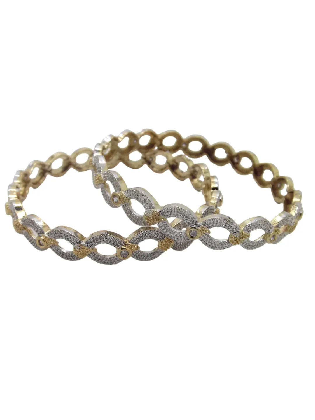 Gold Plated Infinity Bangles