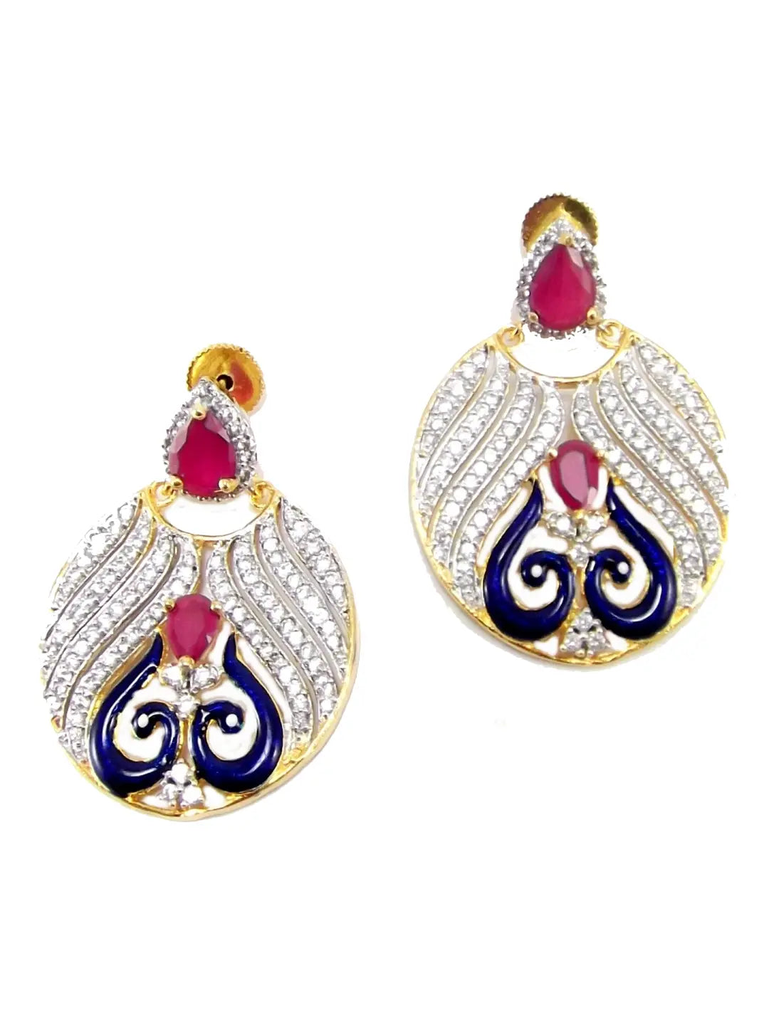 CZ Adorned Gold Plated Necklace Set