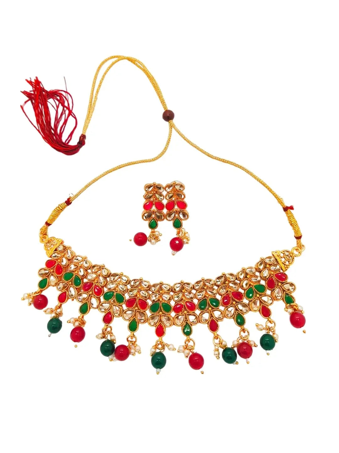 Red Green Jewellery Set