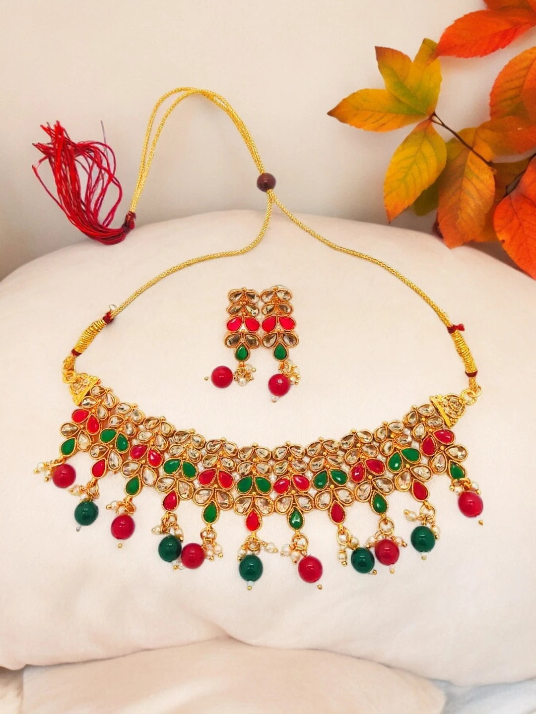 Red Green Jewellery Set