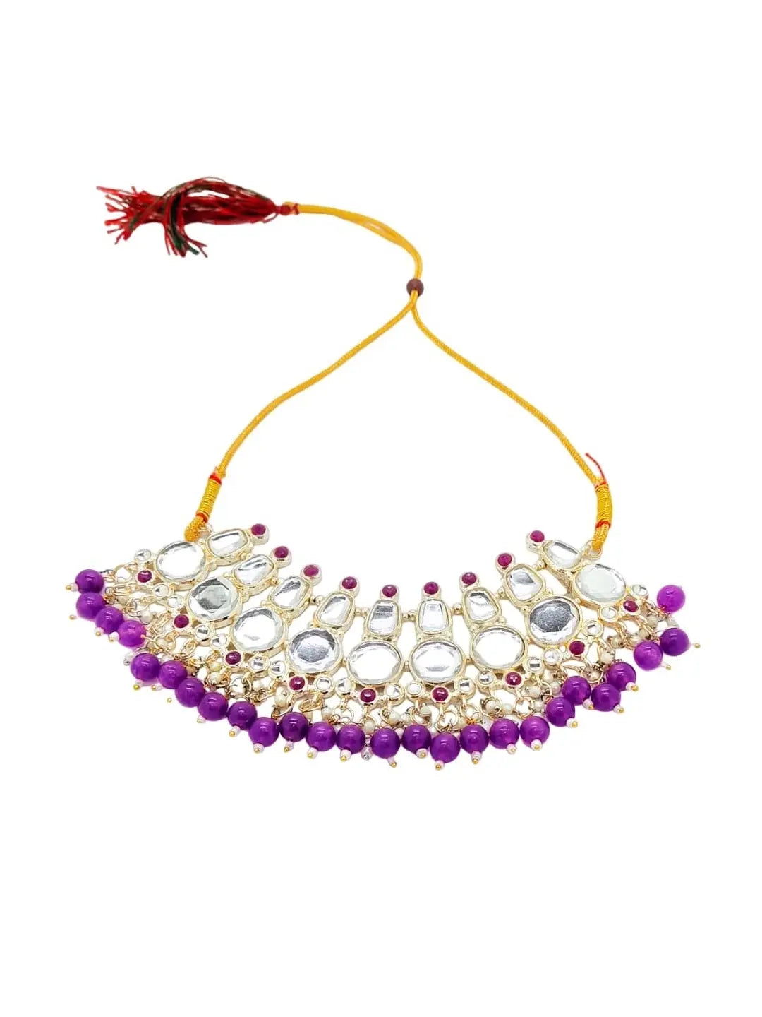 Puple Kundan Jewellery Set