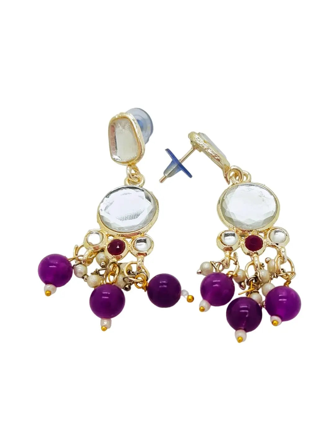 Puple Kundan Jewellery Set