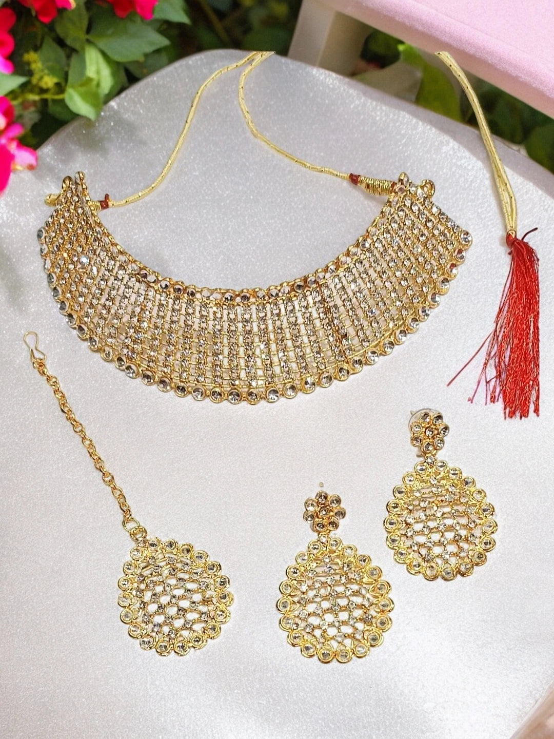 CZ Sparkle Choker Jewellery Set