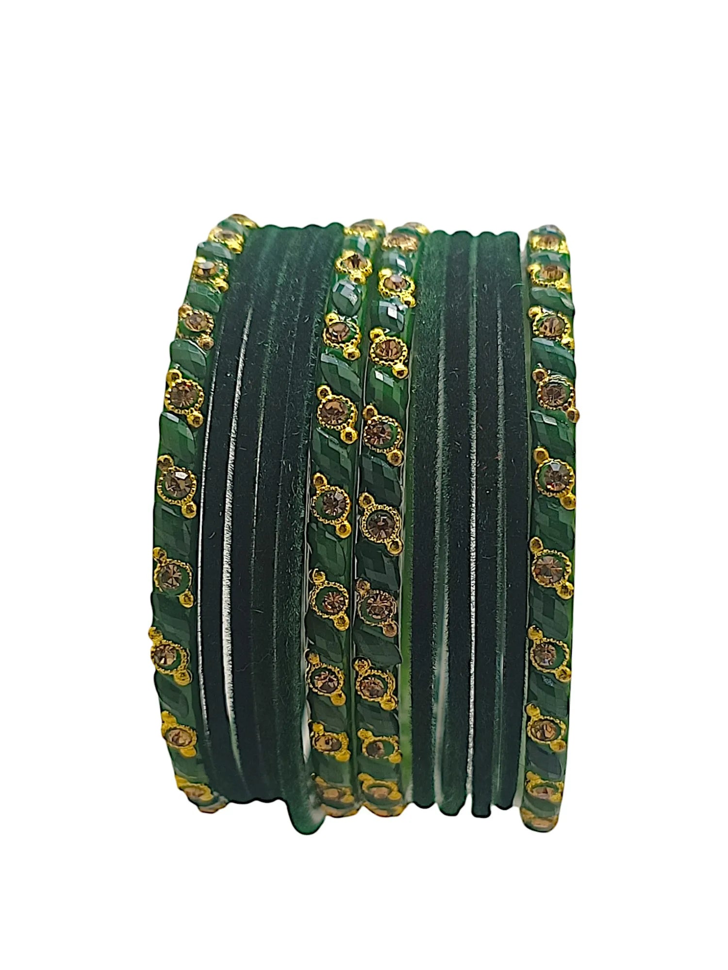 Set Of 12 Velvet Bangles