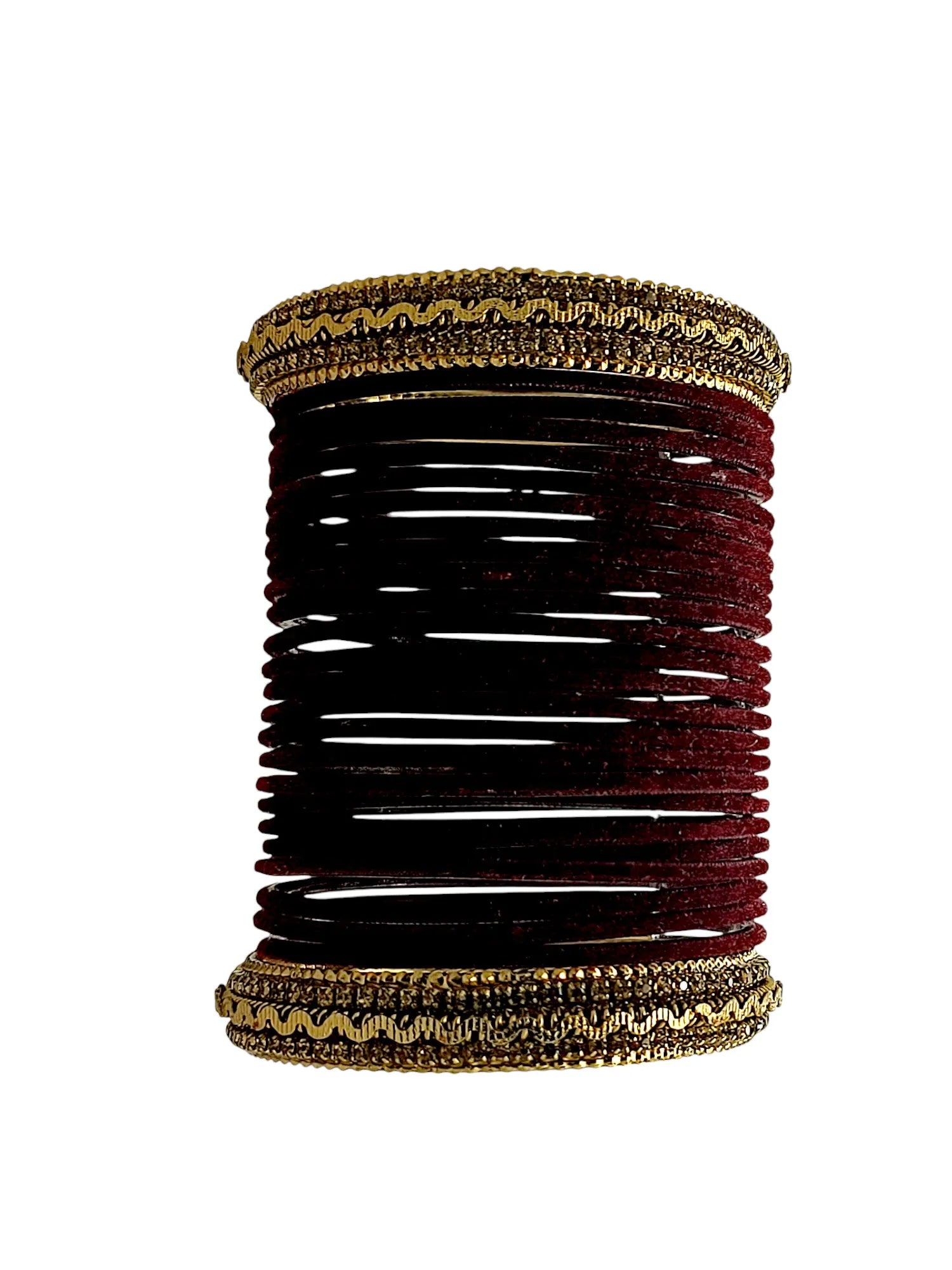 Set Of 26 Gold-Plated Textured Bangles