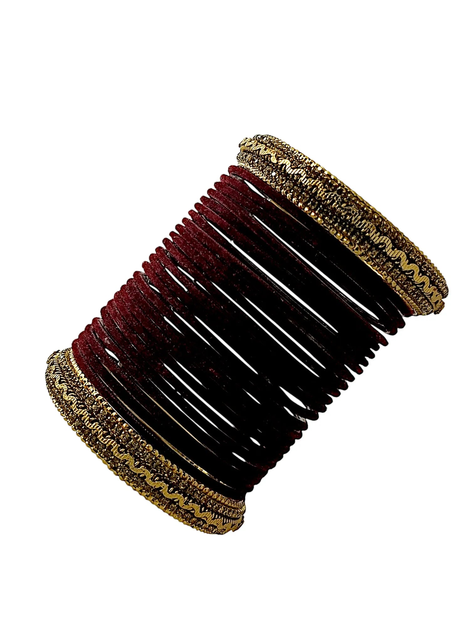 Set Of 26 Gold-Plated Textured Bangles