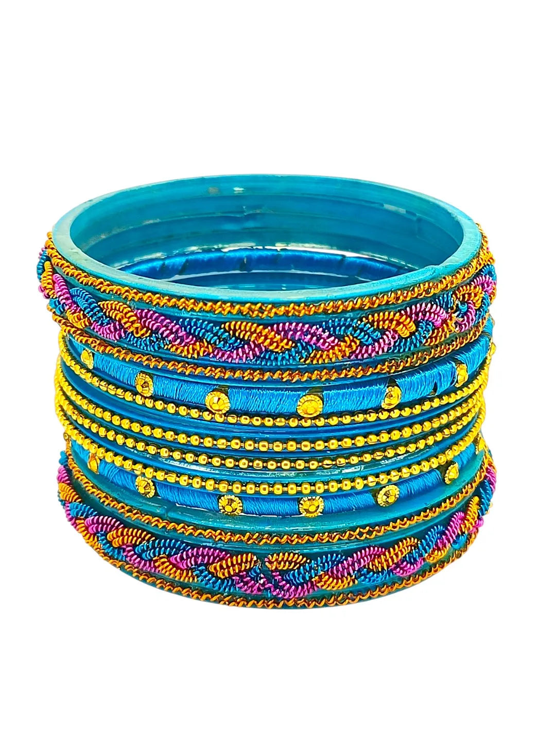 Set Of 8 Stone Studded Bangle