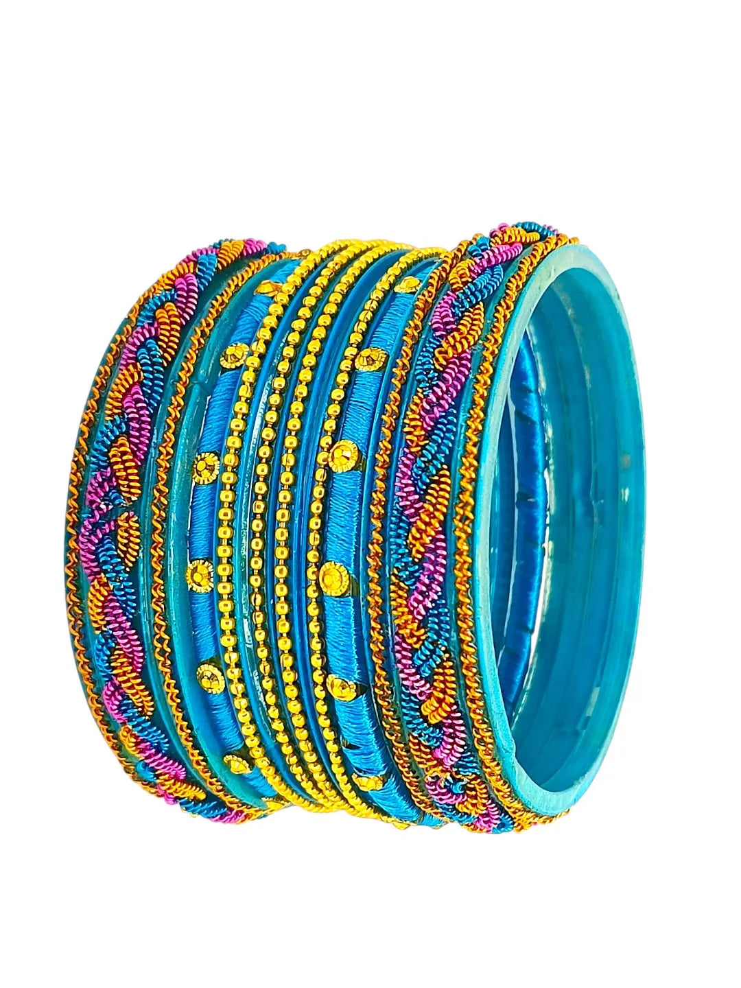 Set Of 8 Stone Studded Bangle