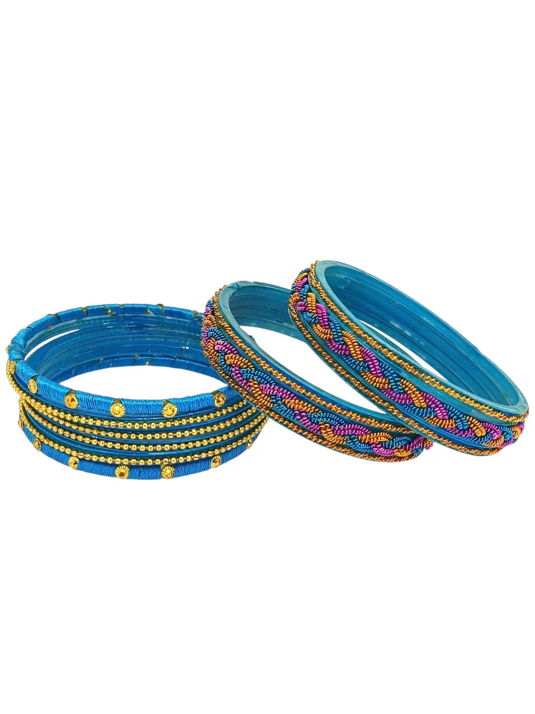 Set Of 8 Stone Studded Bangle