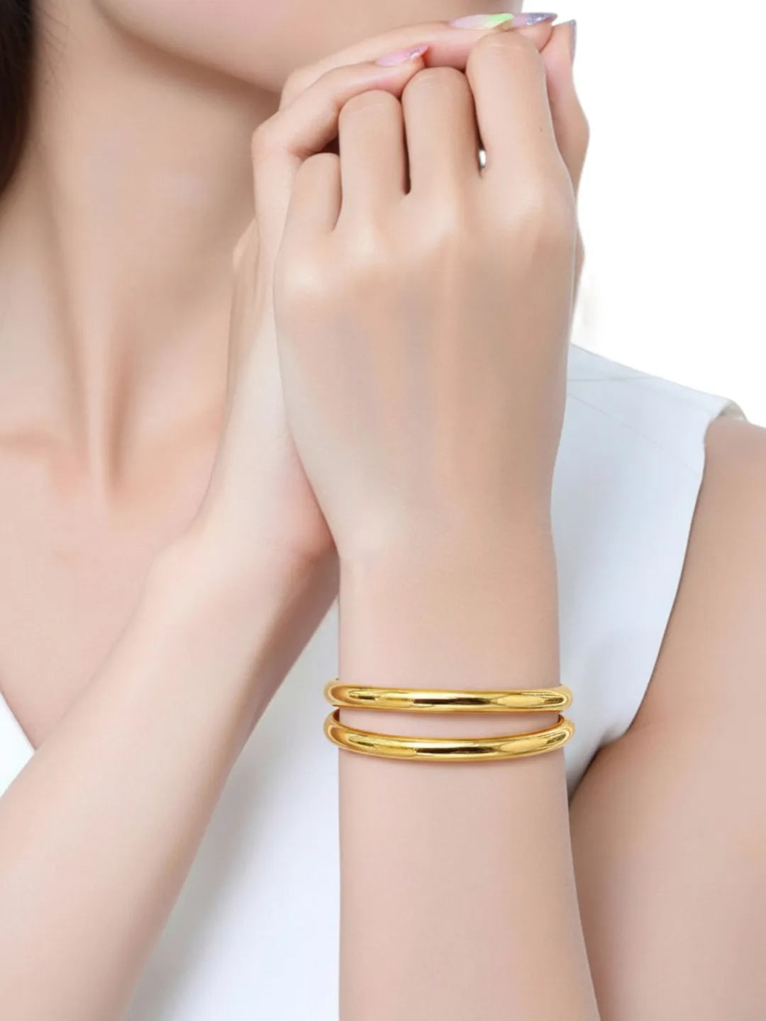 Set of 2 Gold-Plated Bangle