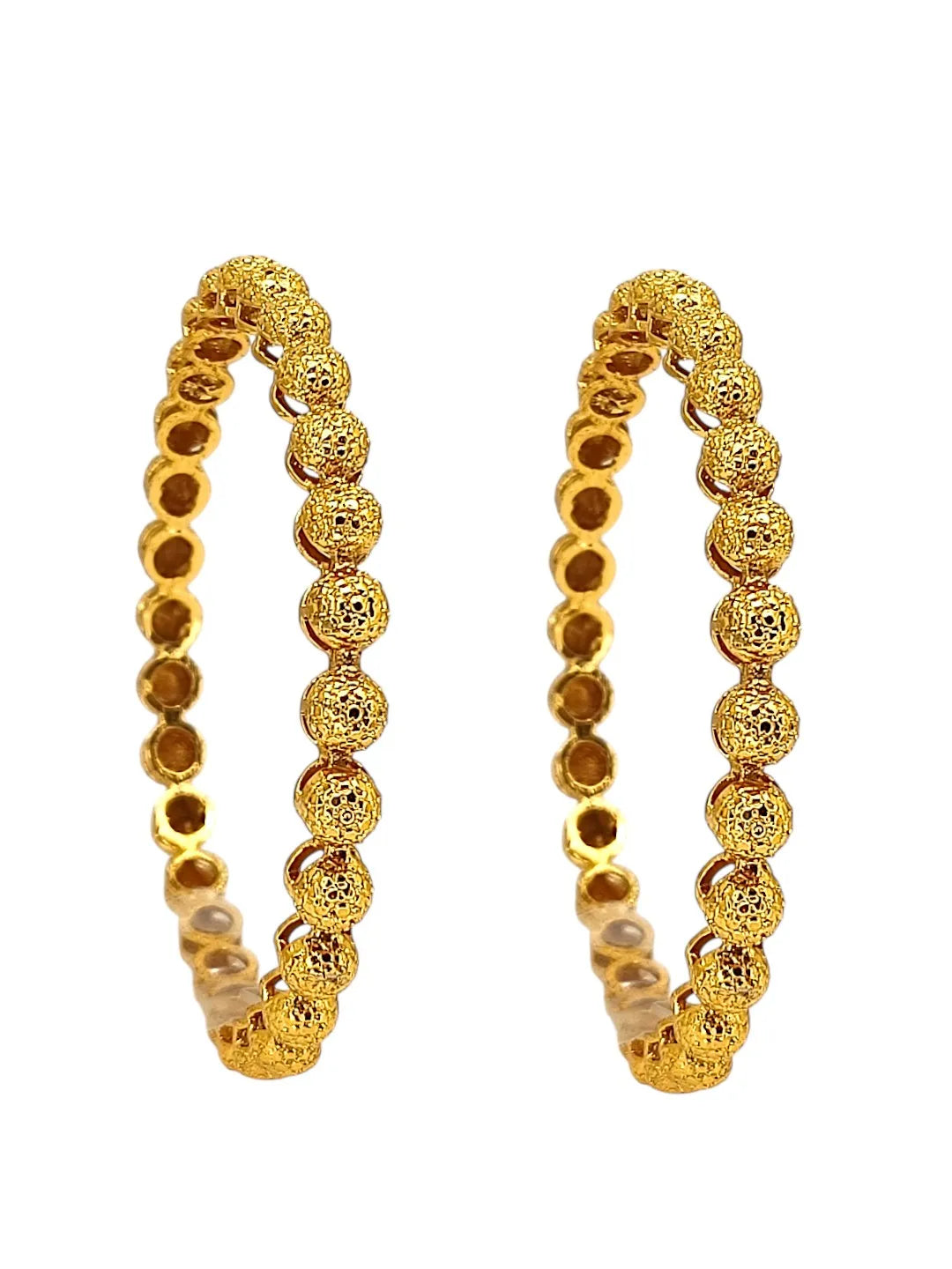 Set Of 2 Gold-Plated  Bangles