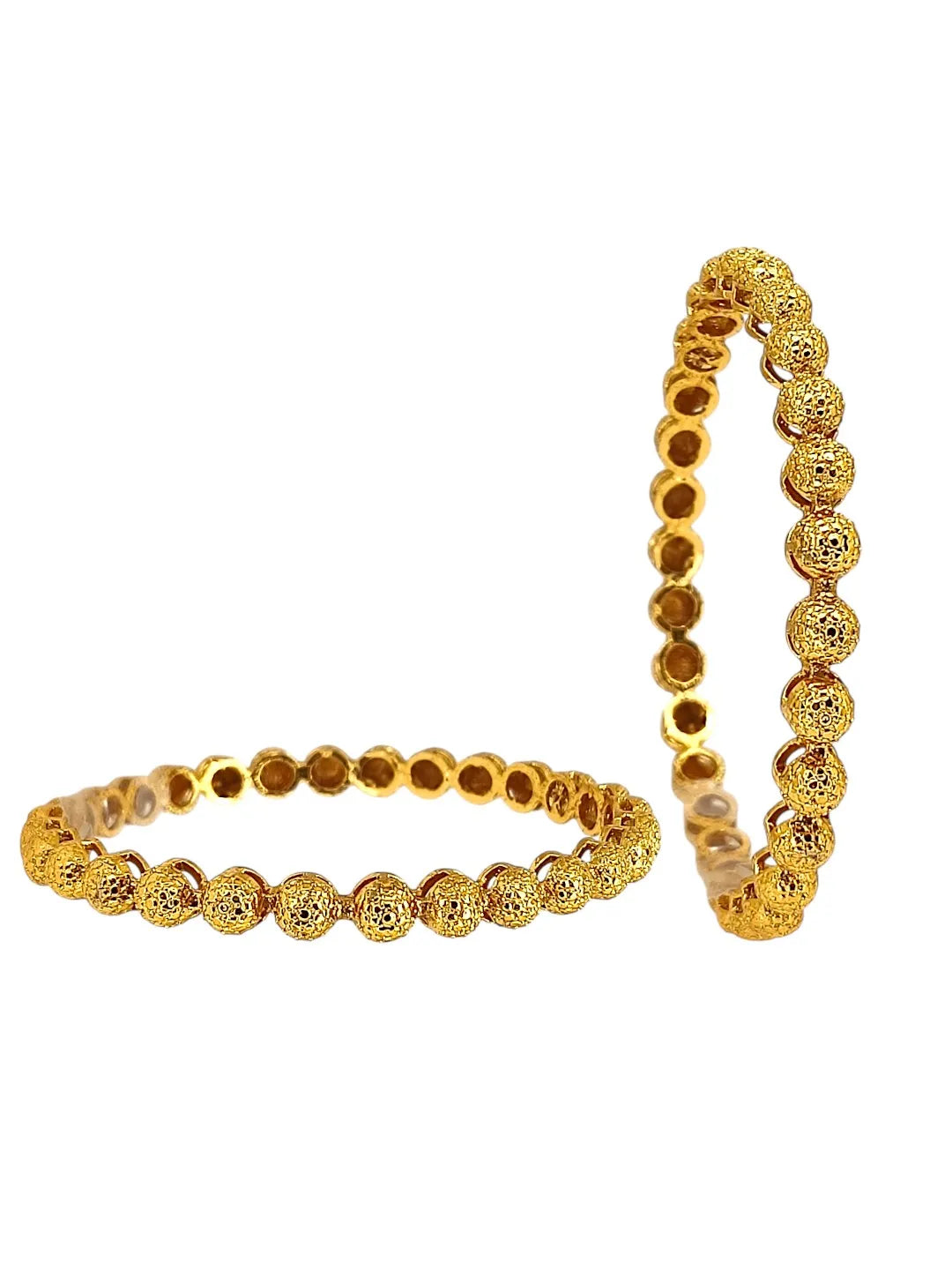 Set Of 2 Gold-Plated  Bangles