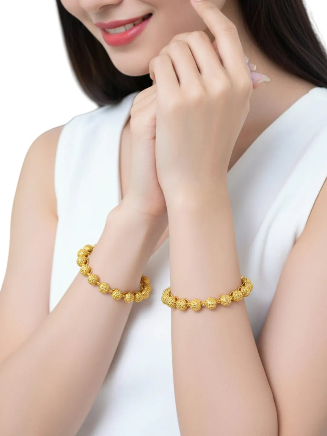 Set Of 2 Gold-Plated  Bangles