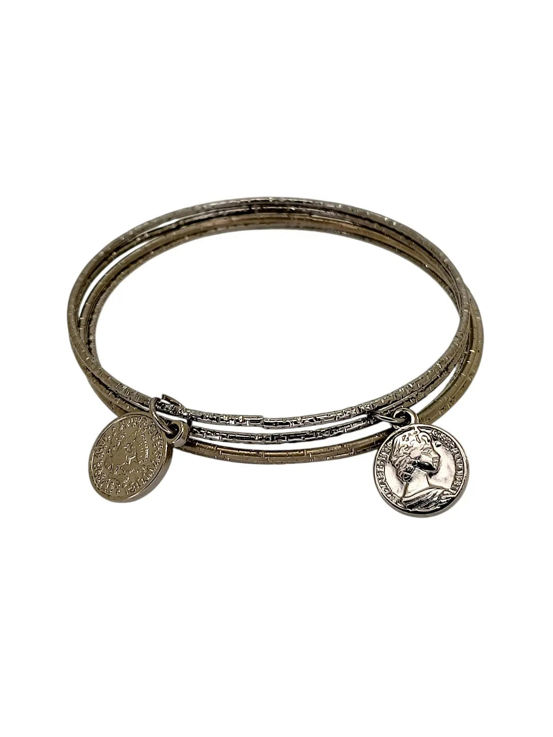 Set of 5 Black Giltter Charm Bangles