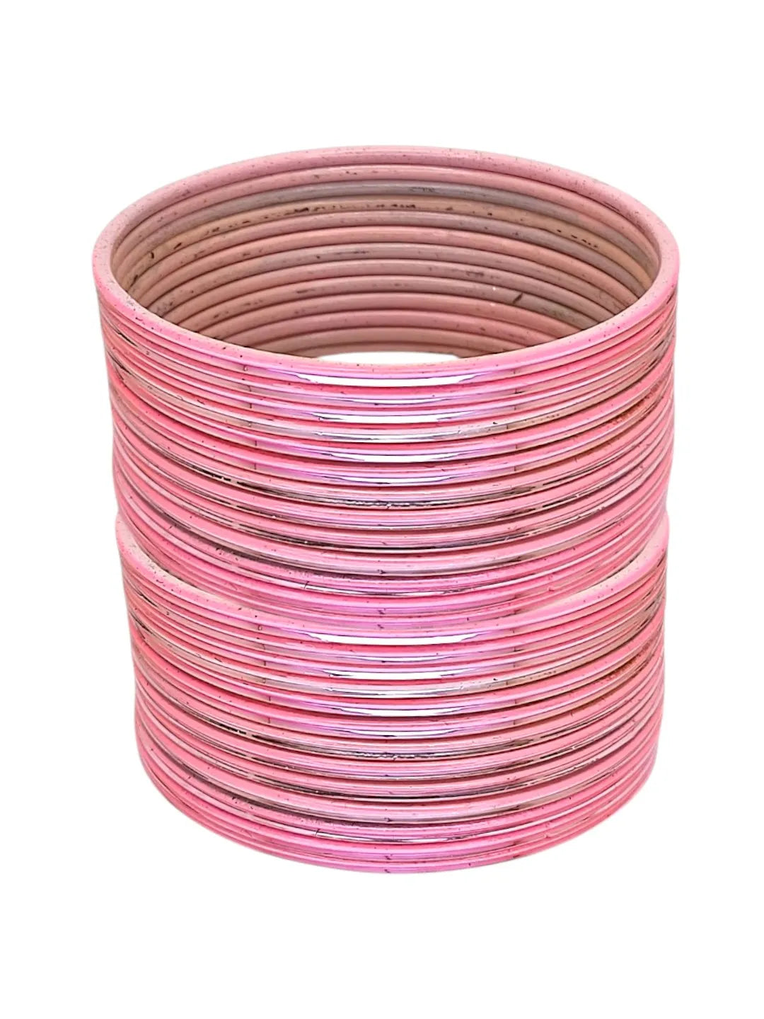 Set of 40 Pink Metal Bangles