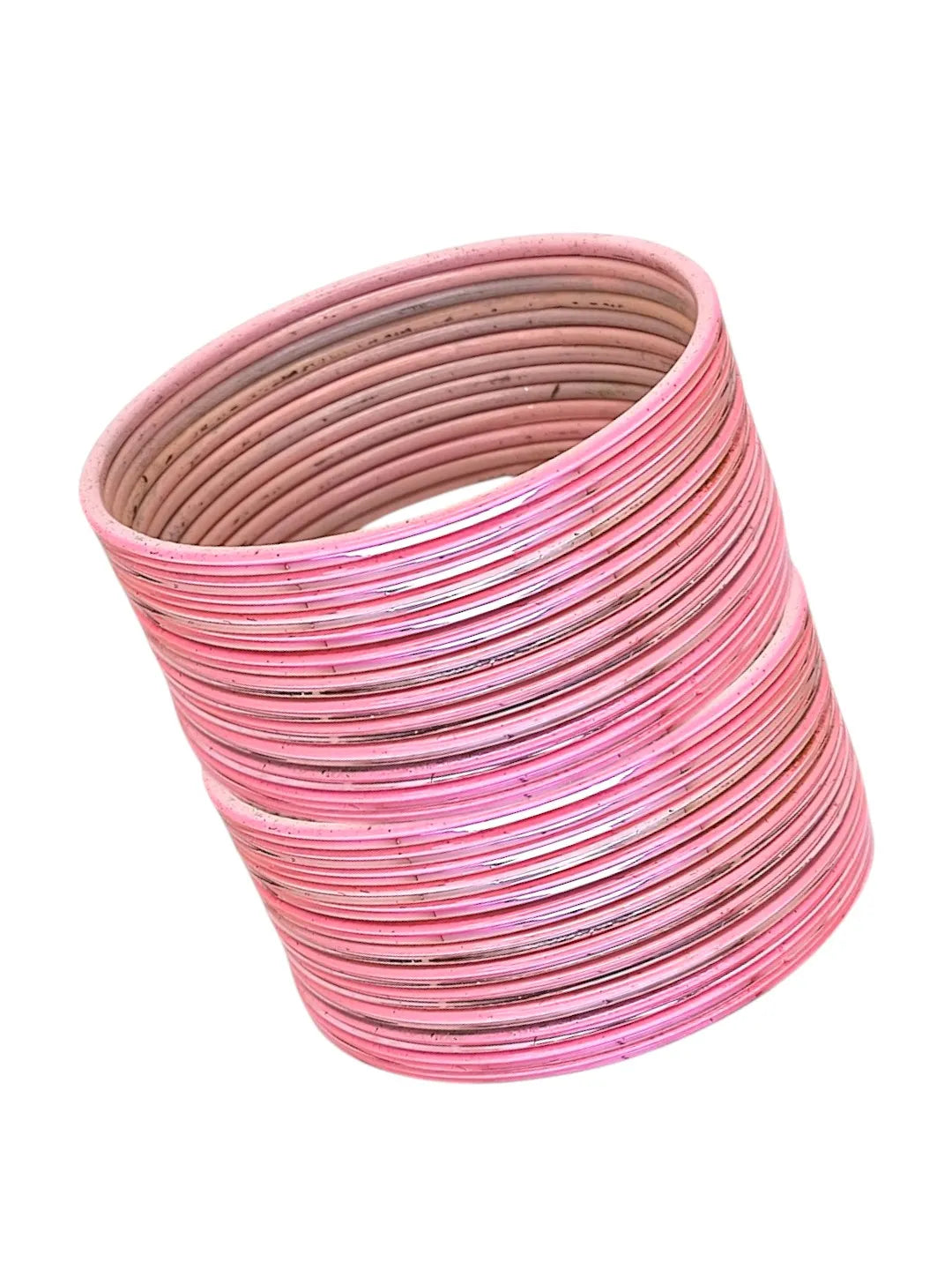 Set of 40 Pink Metal Bangles
