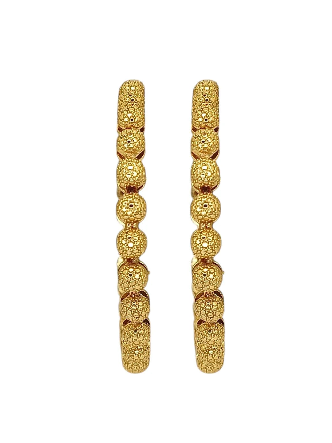 Set Of 2 Gold Plated Ball Design Bangles Set