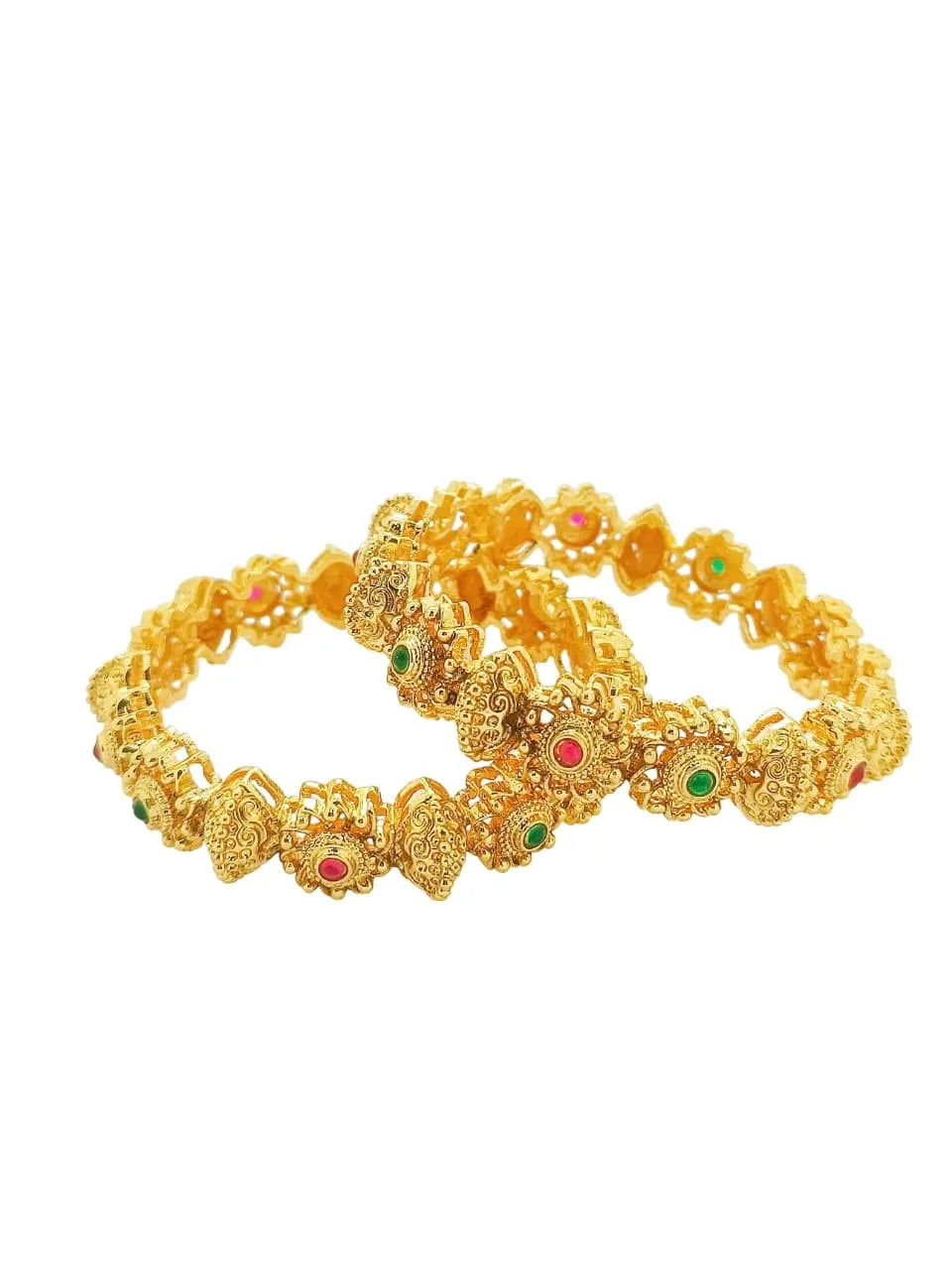 Set Of 2 Curved Designer Bangle