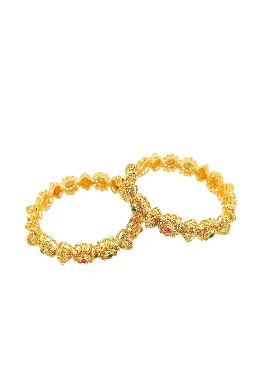 Set Of 2 Curved Designer Bangle