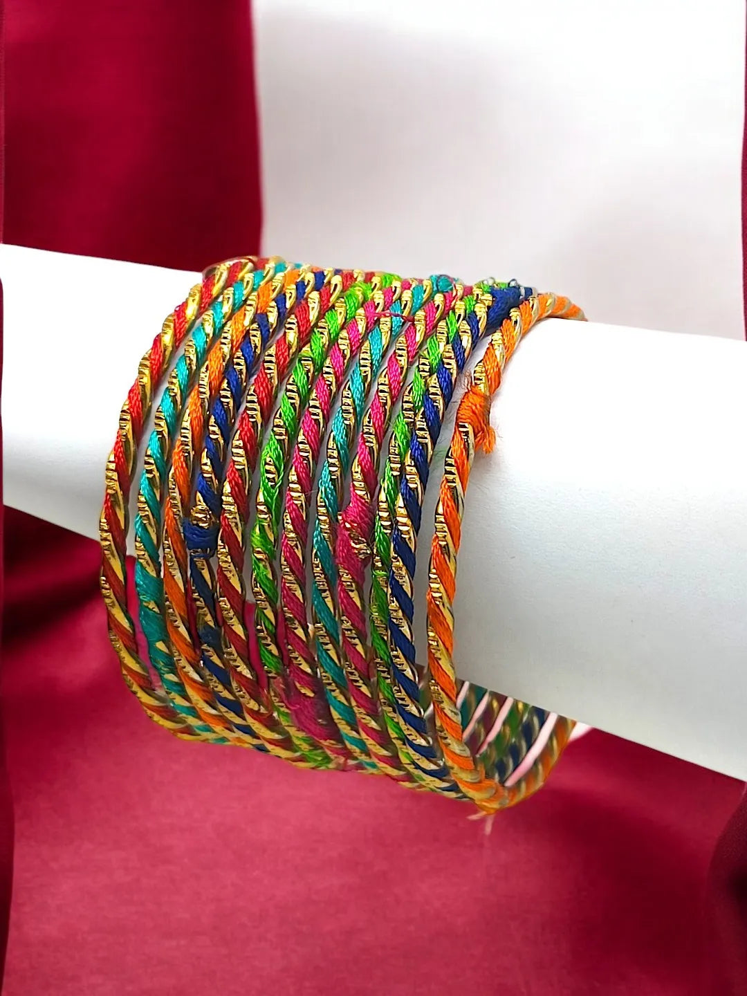 Set Of 12 Multicolor Bangle Set