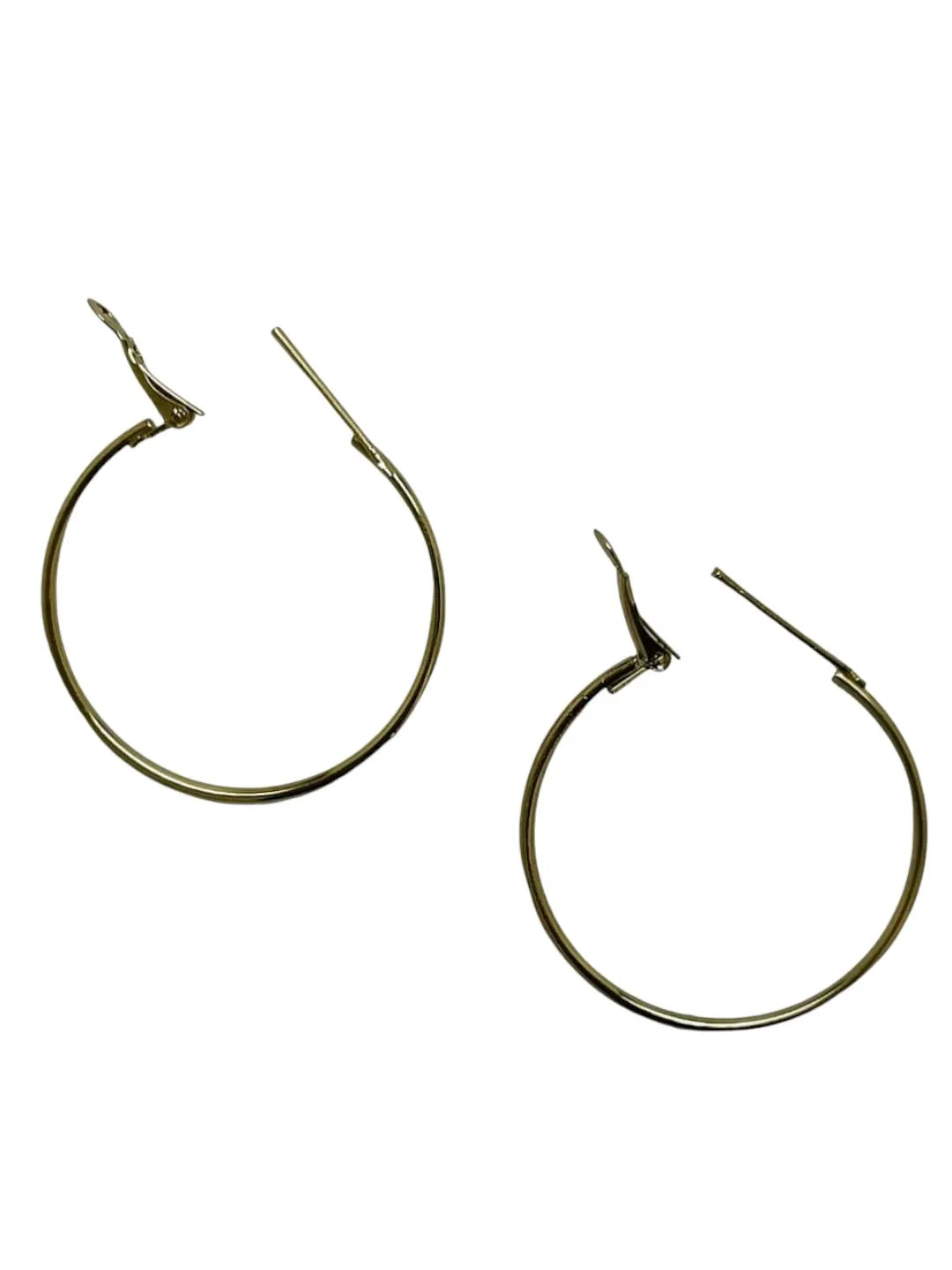 Gold and silver round shaped earrings
