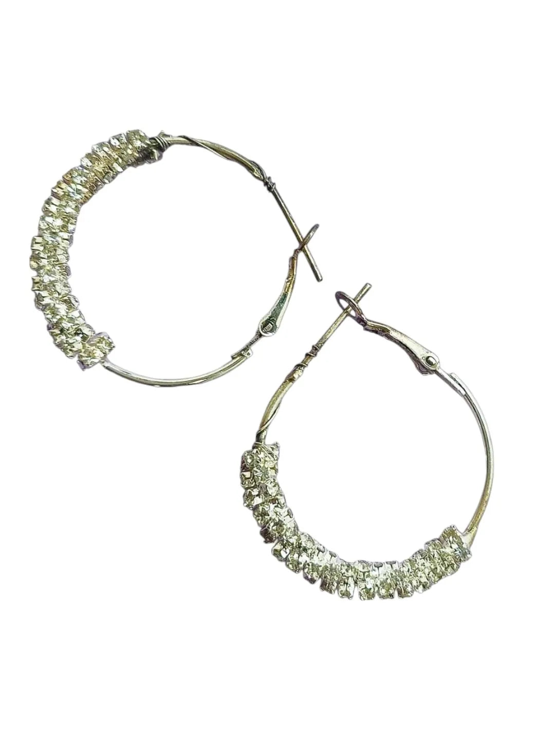 Gold and silver hoop earrings
