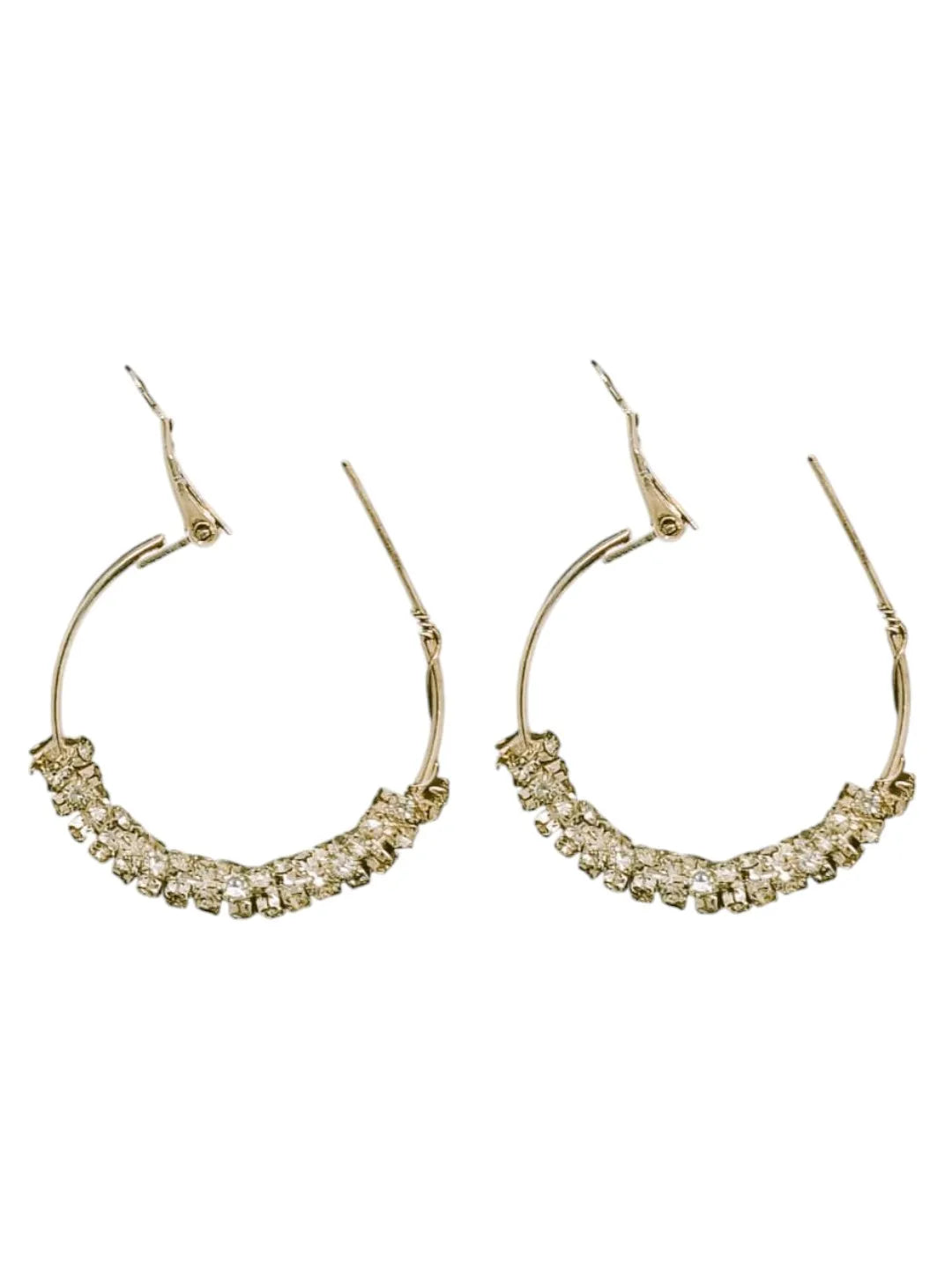 Gold and silver hoop earrings