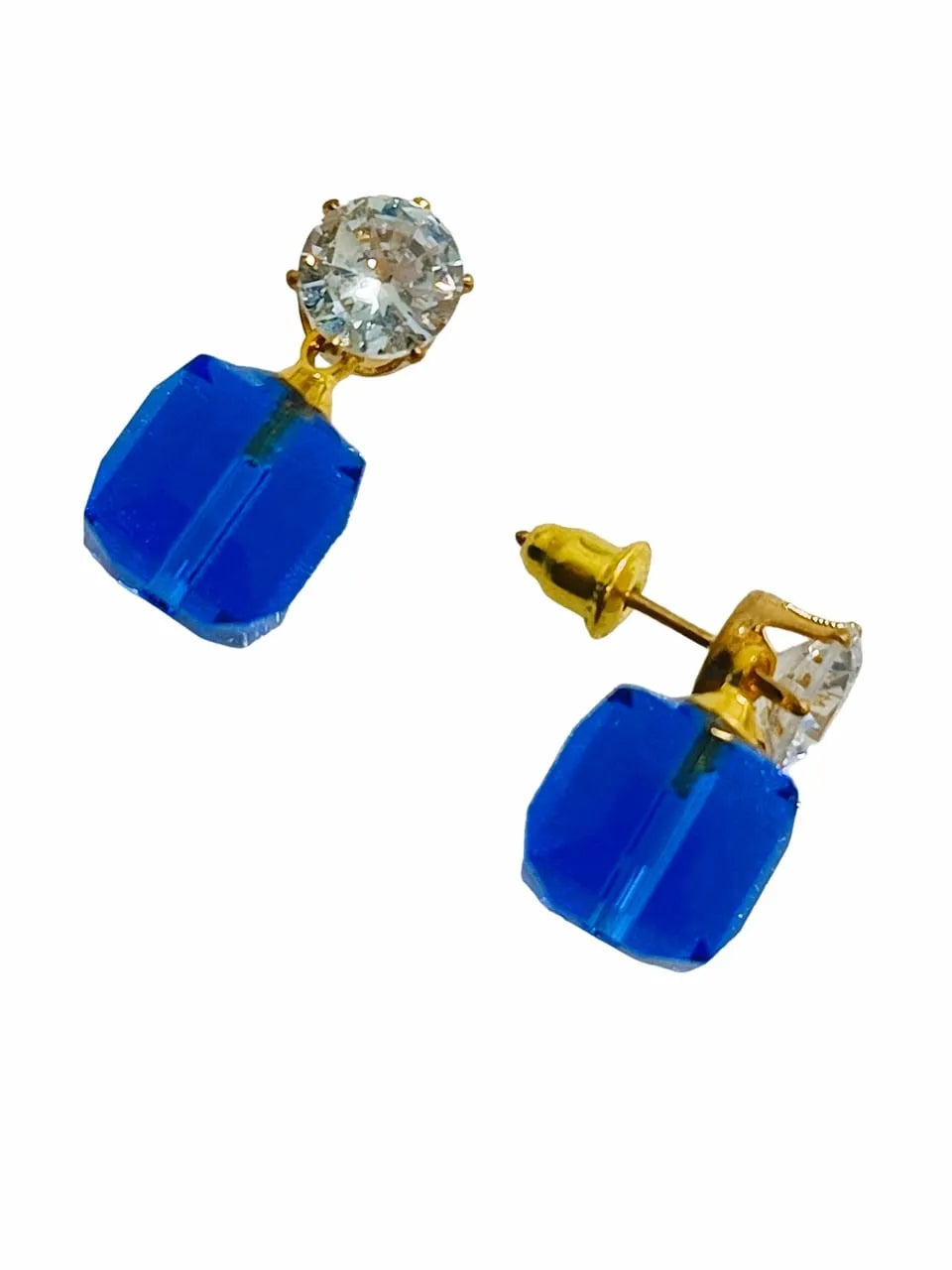 Set of 3 Gold-Plated Vibrant Charm Drop Earrings